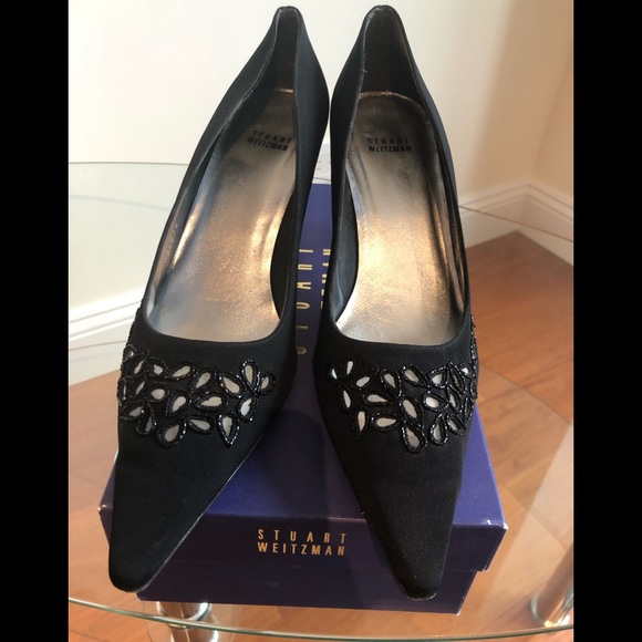 Stuart weitzman black low heels Size 10.5 - Picture 2 of 7
